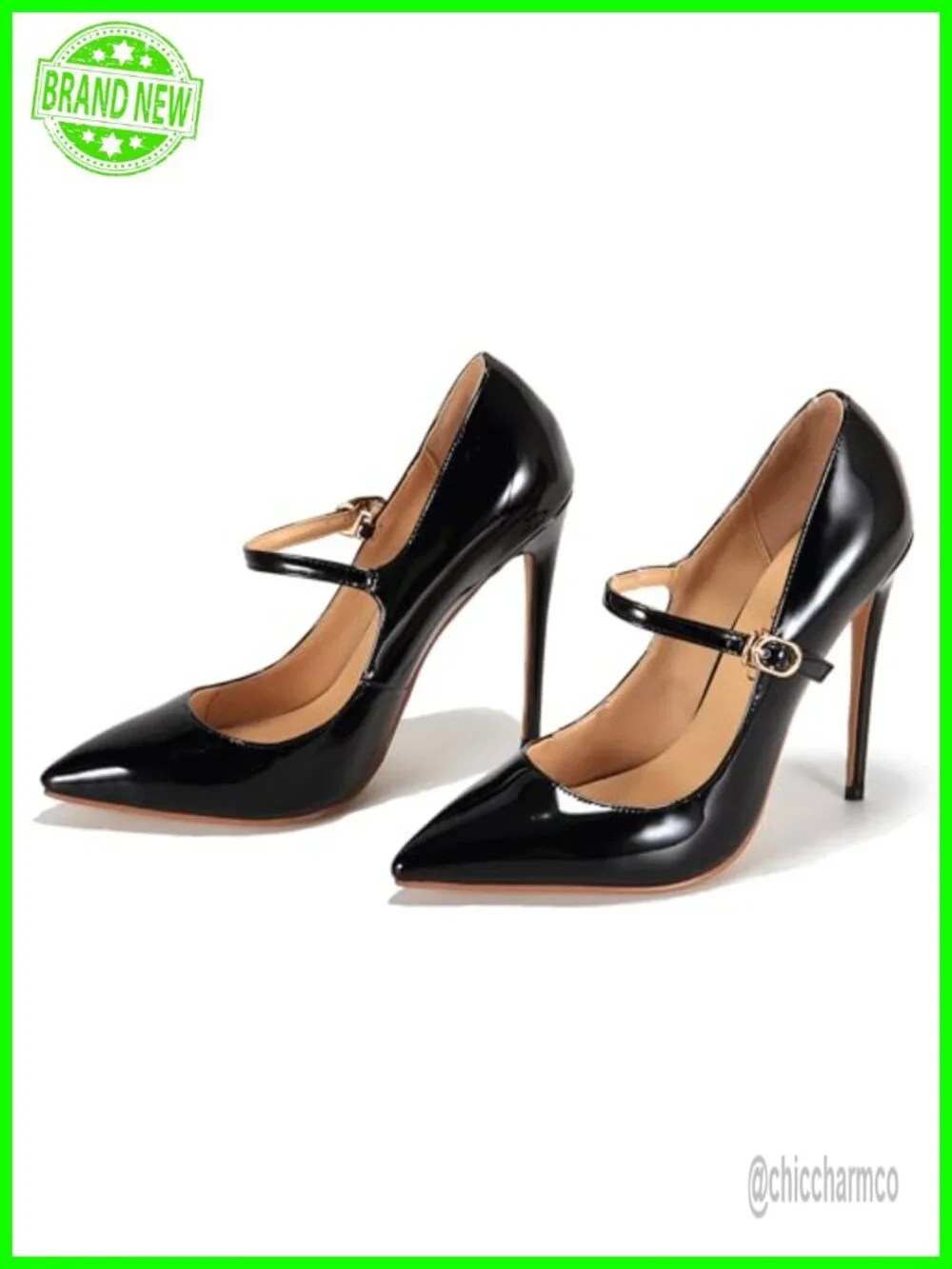 Stiletto Heels Pointed Toe Mary Jane Dress Pumps Wedding Shoes